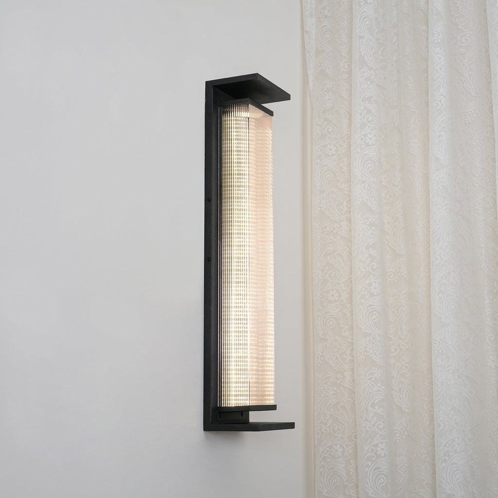 Nowoczesna prostokątna zewnętrzna lampa ścienna