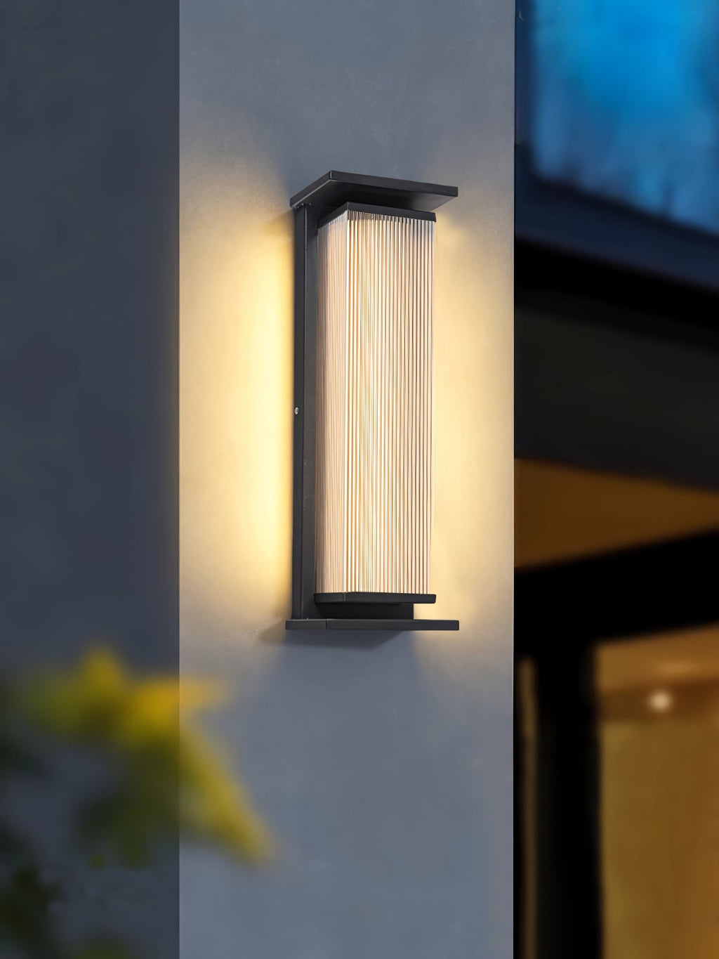 Nowoczesna prostokątna zewnętrzna lampa ścienna