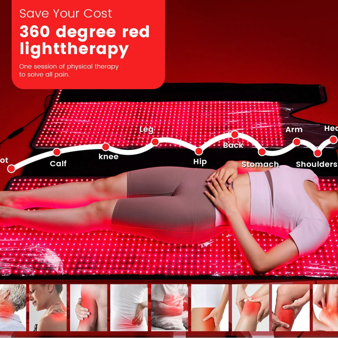 Beg Tidur Terapi Cahaya Merah Badan Penuh 360° 2025
