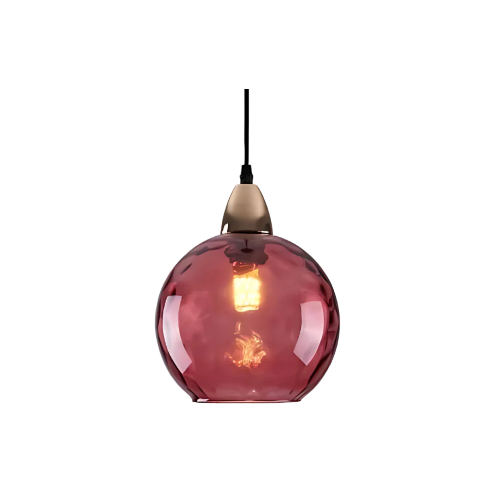 Moderní skleněné závěsné svítidlo ve tvaru koule - severský LED design