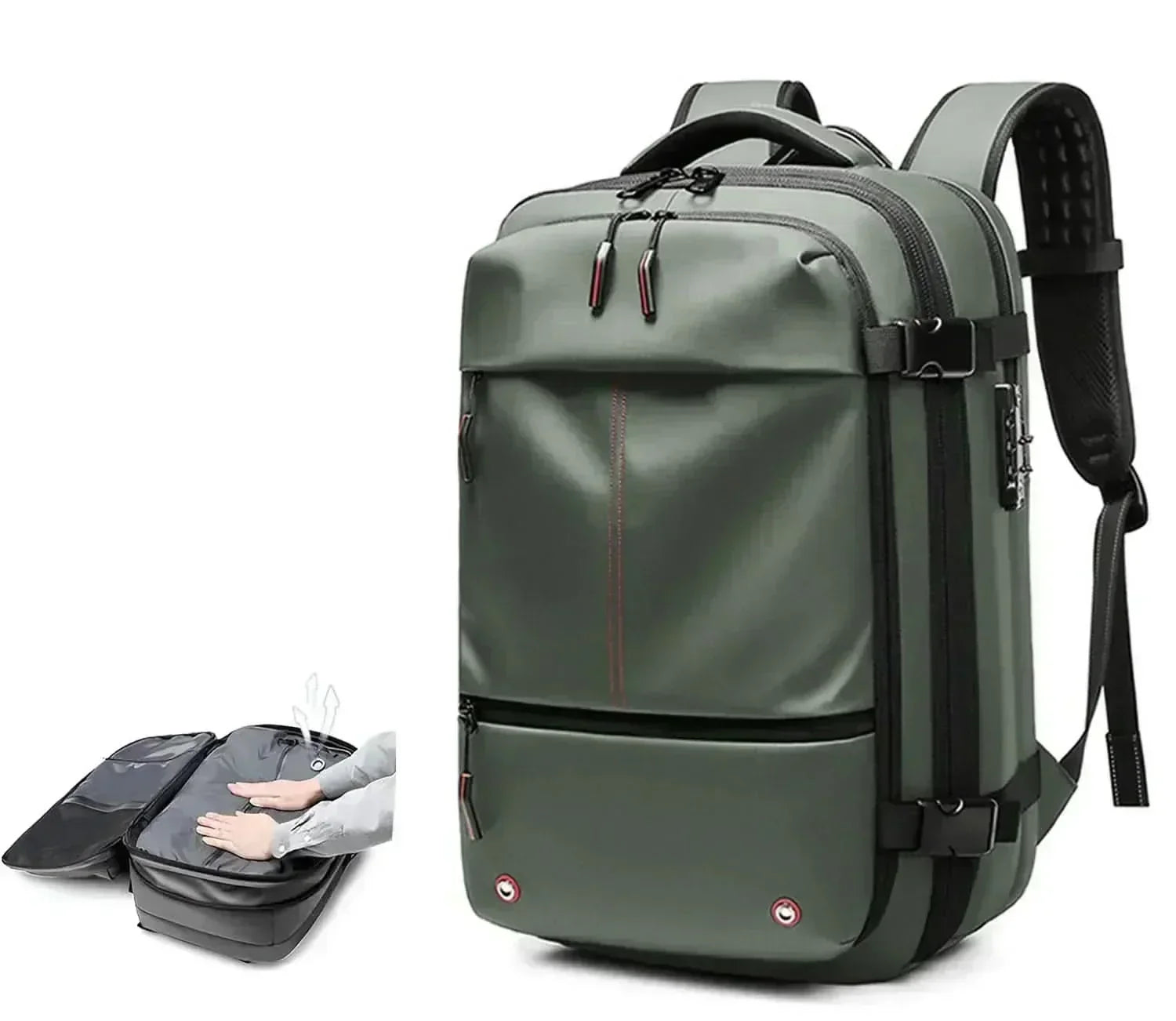 AeroFlex Compressible Laptop Backpack For Travelers Ultra Lightweight Organizer