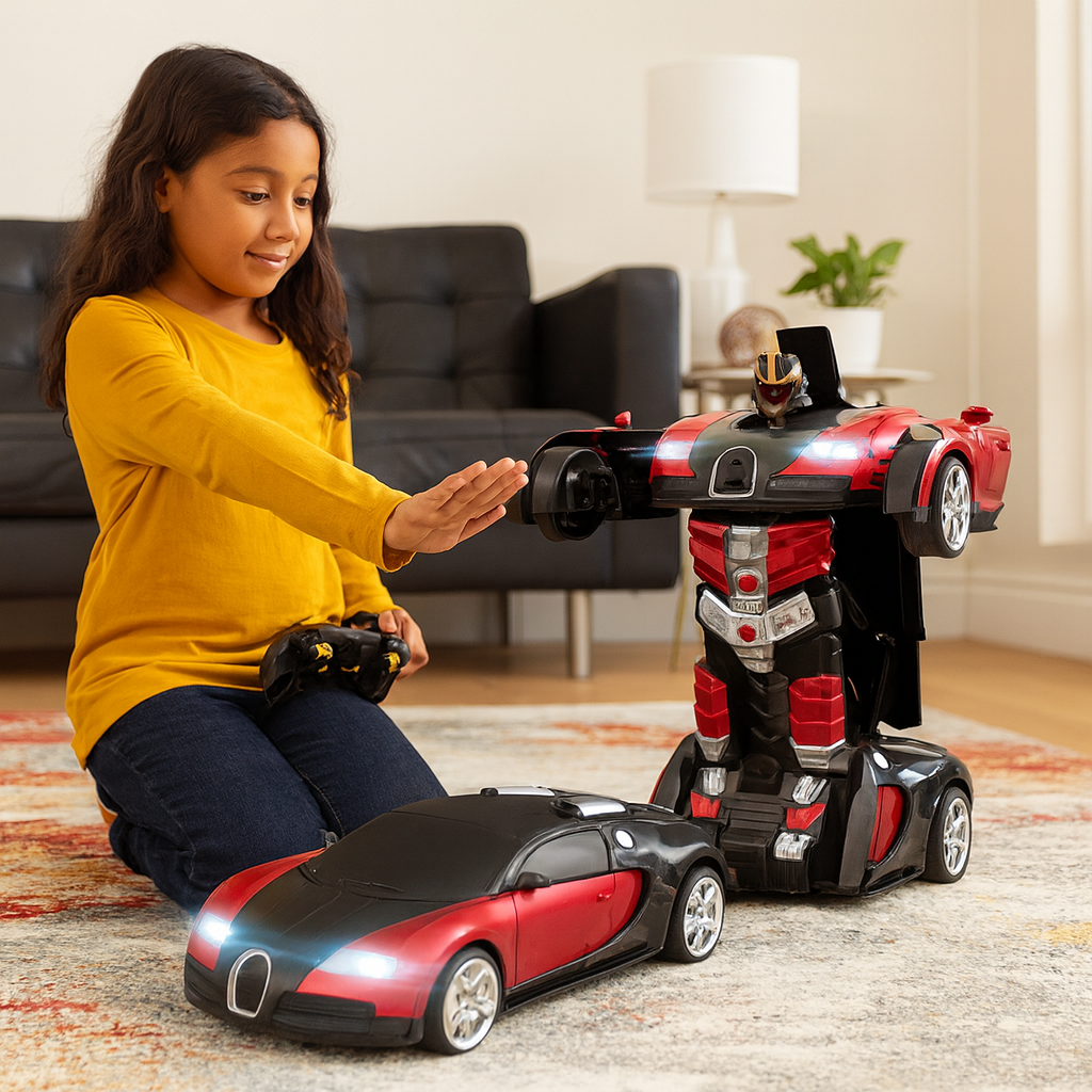 SwiftBolt Fernsteuerbares Transformierendes Roboterauto-Spielzeug