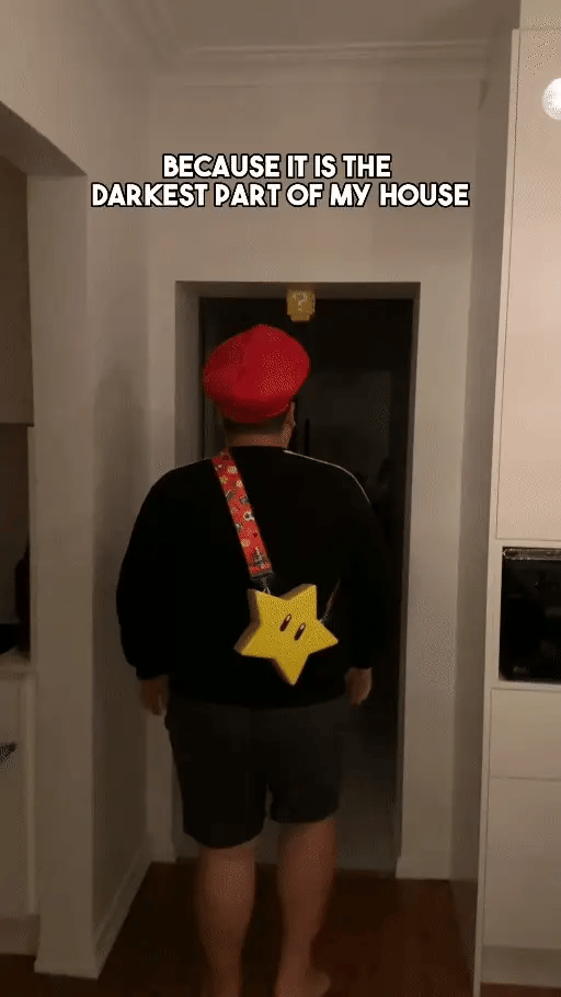 Super Mario kérdőjel blokk világító