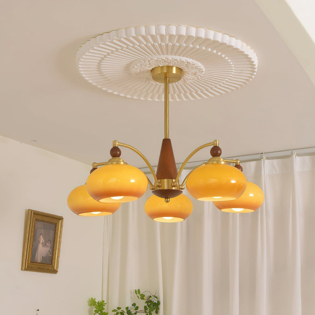 Plafonnier suspendu vintage Charlotte à plusieurs branches