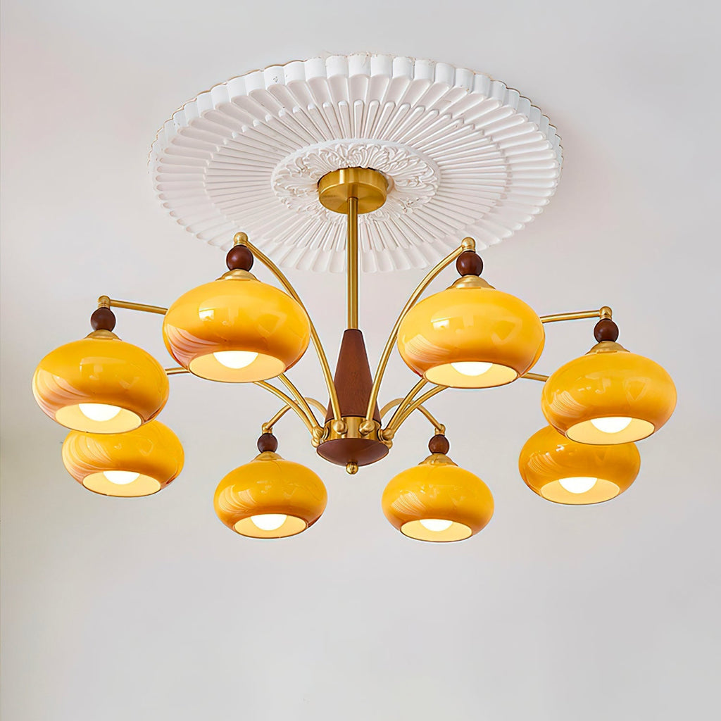 Plafonnier suspendu vintage Charlotte à plusieurs branches