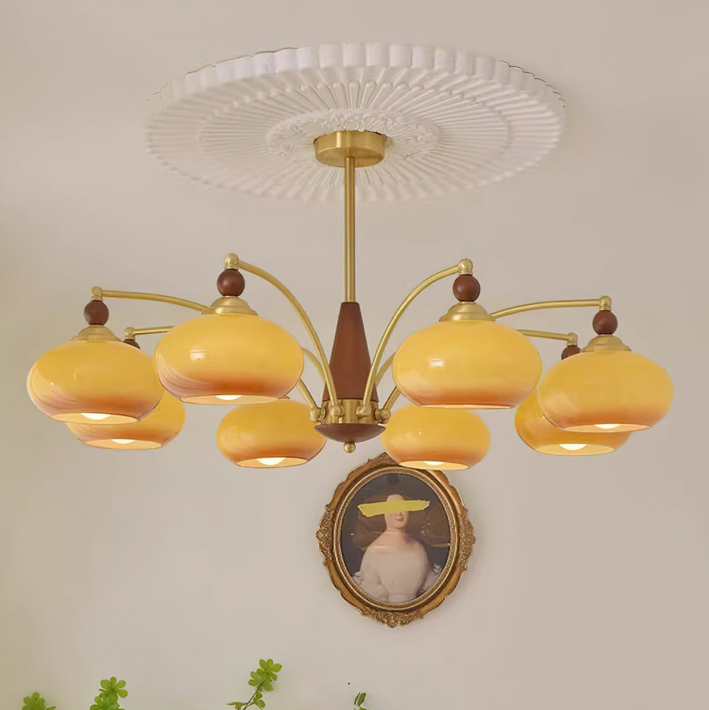 Plafonnier suspendu vintage Charlotte à plusieurs branches