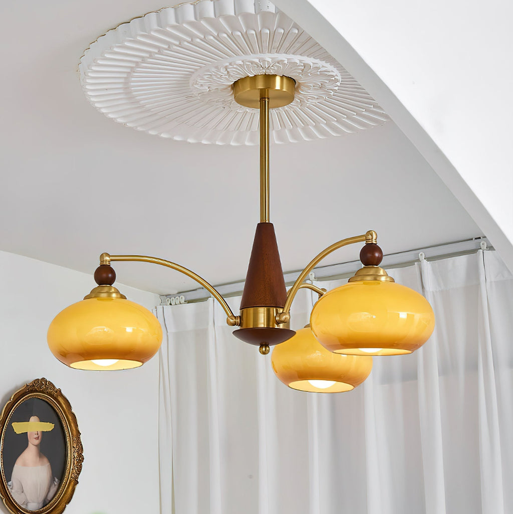 Plafonnier suspendu vintage Charlotte à plusieurs branches