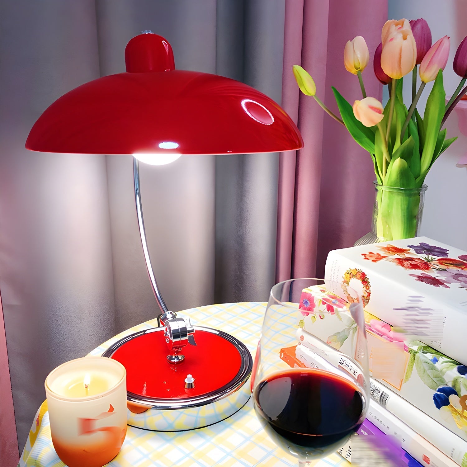 Candeeiro de Mesa Retro Curve — Silhueta Arqueada