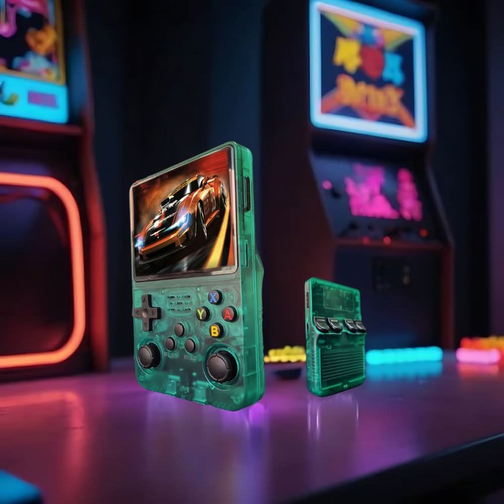 Vintage handhållen spelkonsol med 20 000 spel och en 3,5 tum IPS-skärm
