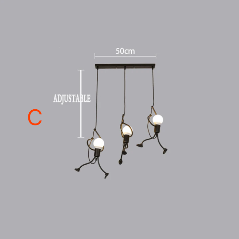 Vintaro Ironhero Pendant Light With Vintage Geometric Charm