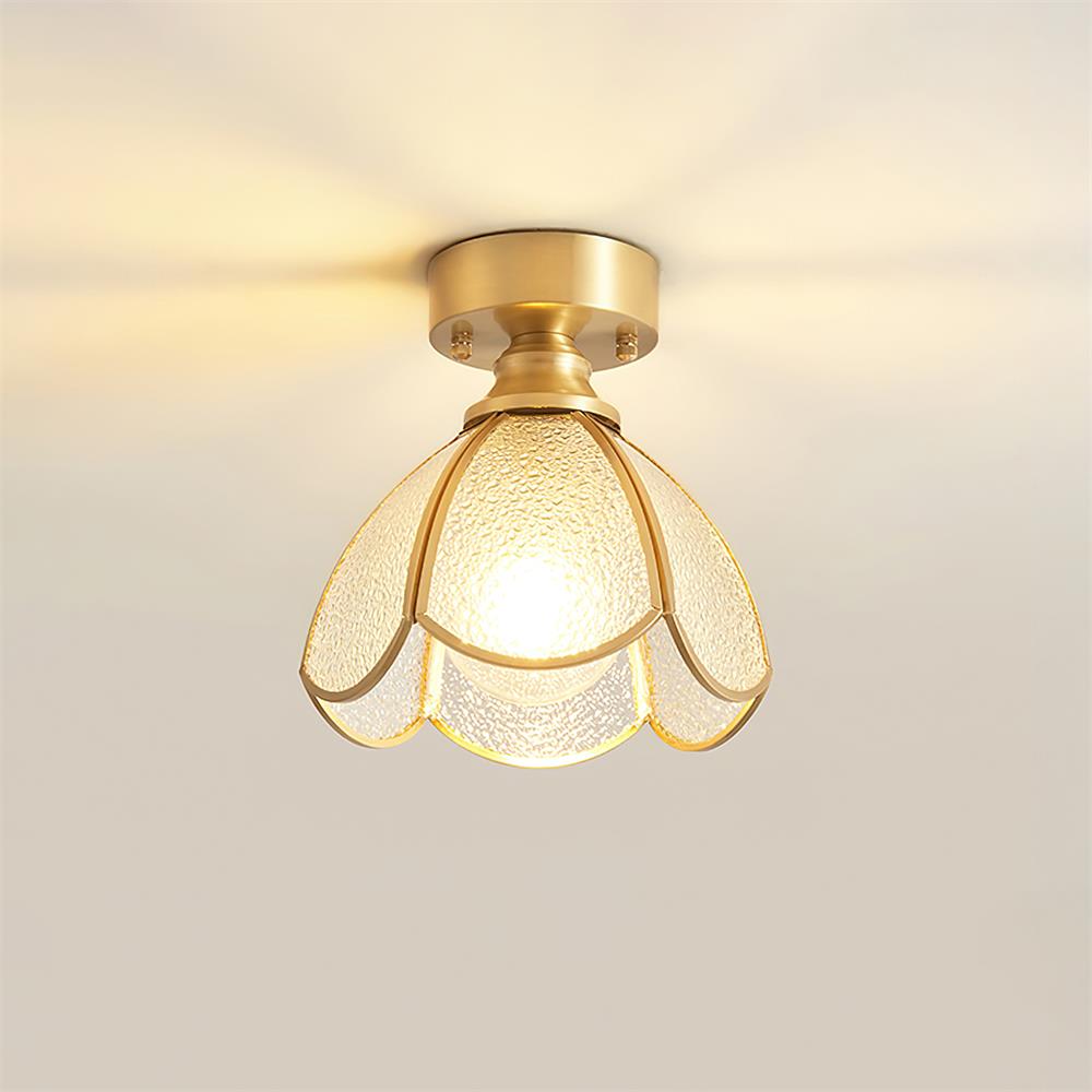 Plafoniera Civelle — Paralume in vetro colorato in stile Tiffany