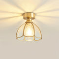 Plafoniera Civelle — Paralume in vetro colorato in stile Tiffany