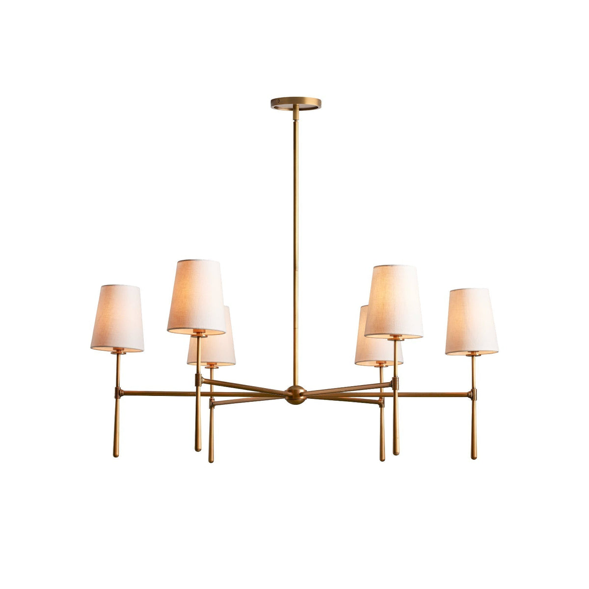 Valea takkrona med 4/6 ljuskällor, mid-century
