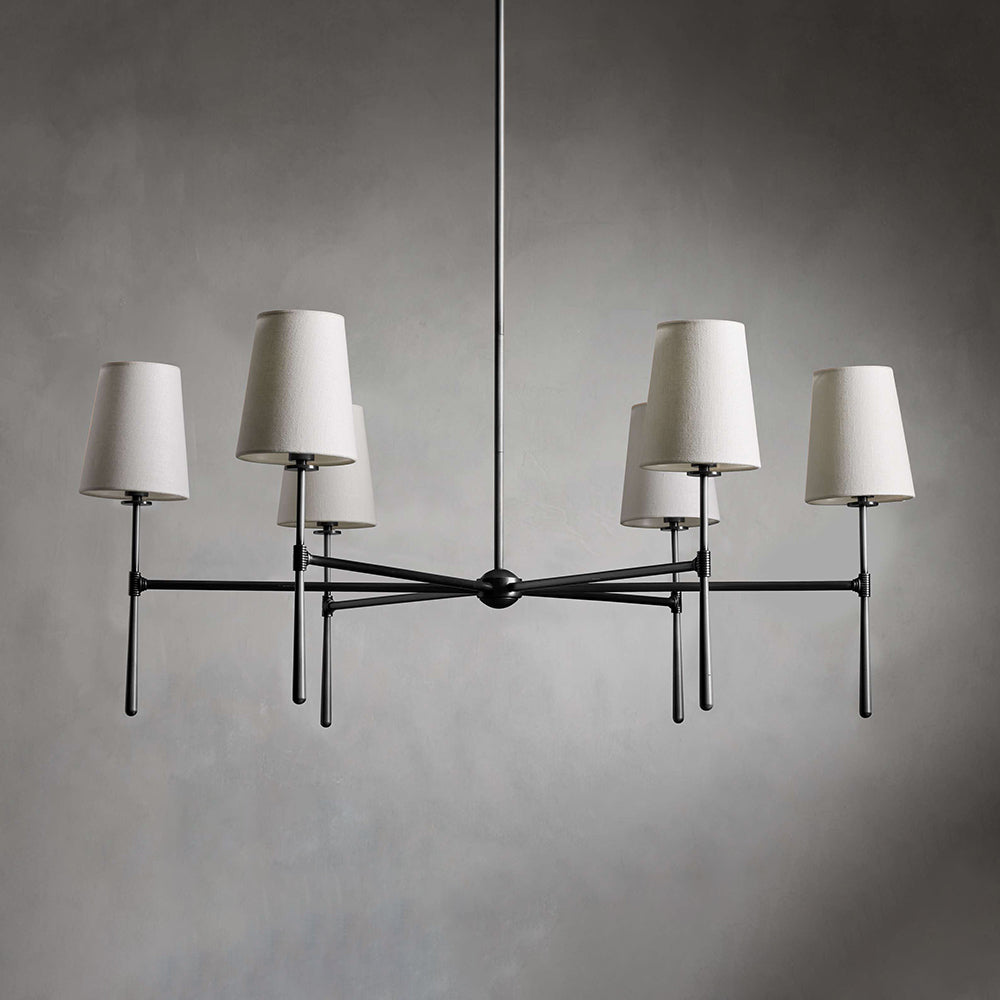 Valea ljuskronhuvud 4/6 - avsmalnande pendellampa i midcentury-stil