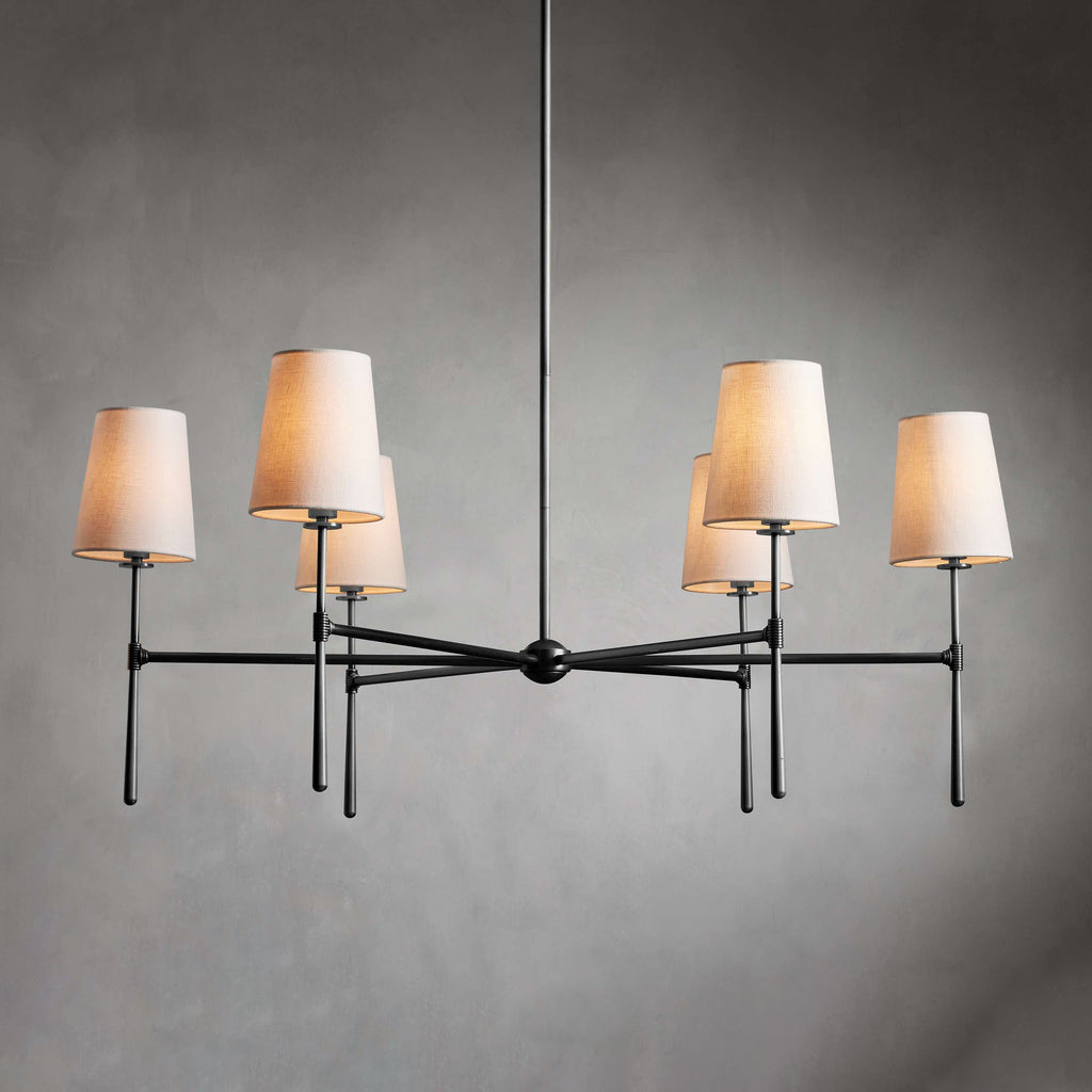 Valea ljuskronhuvud 4/6 - avsmalnande pendellampa i midcentury-stil