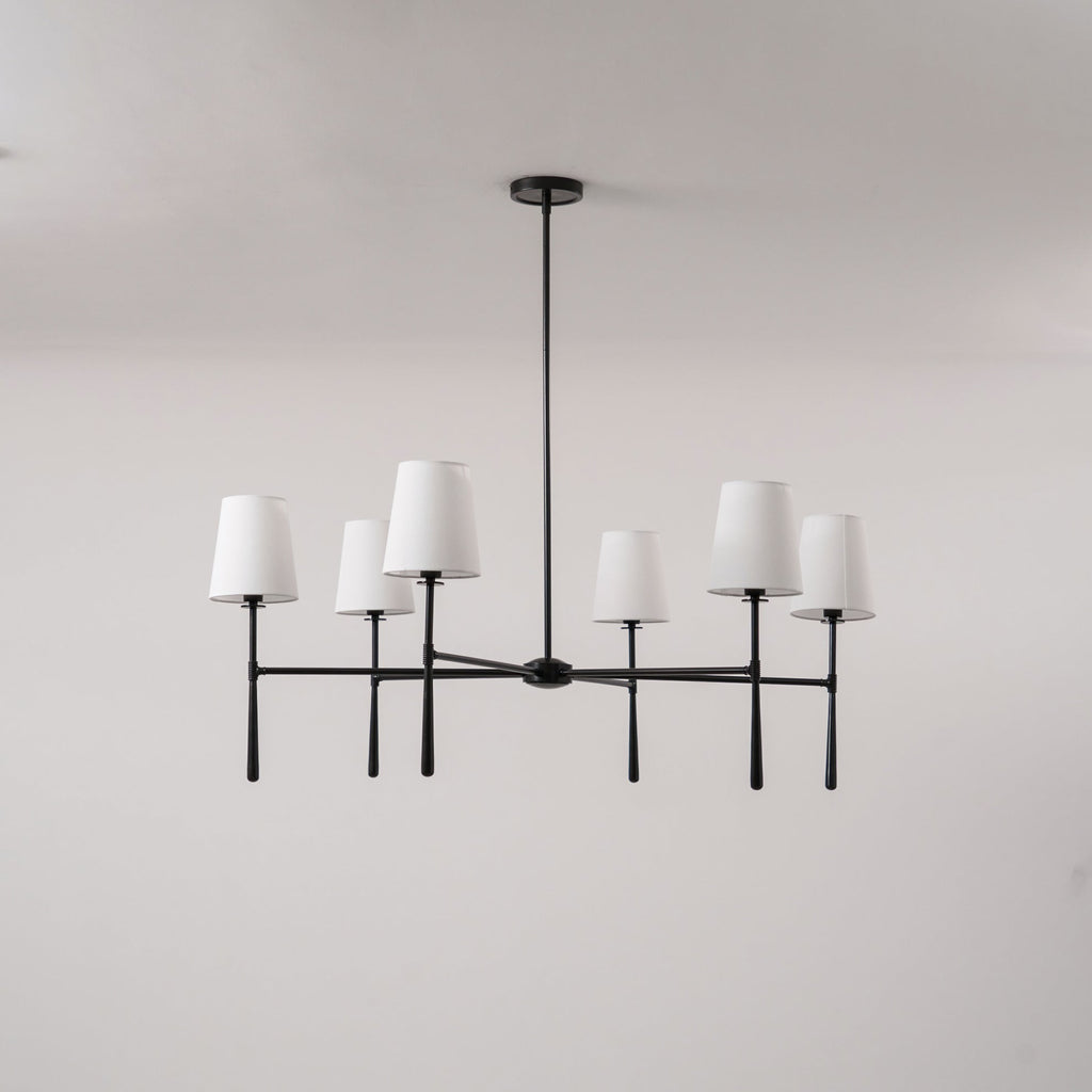 Valea ljuskronhuvud 4/6 - avsmalnande pendellampa i midcentury-stil