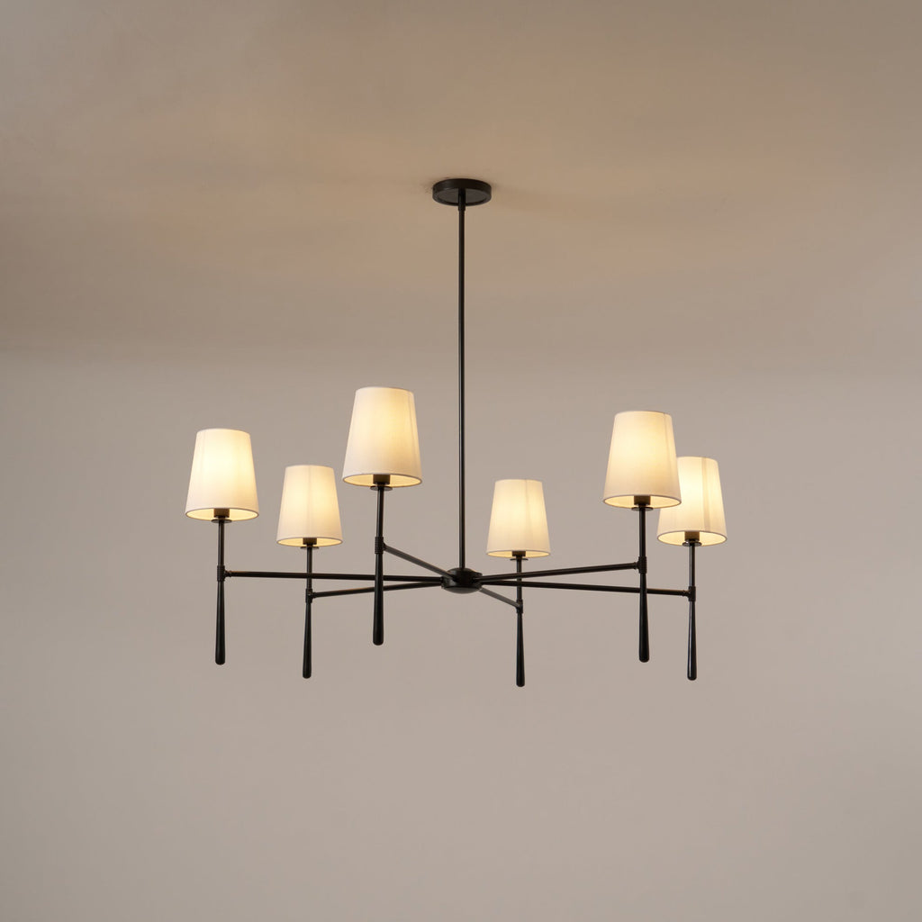 Valea ljuskronhuvud 4/6 - avsmalnande pendellampa i midcentury-stil