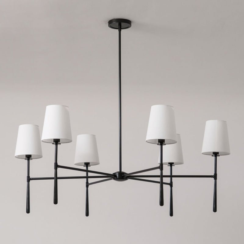 Valea ljuskronhuvud 4/6 - avsmalnande pendellampa i midcentury-stil