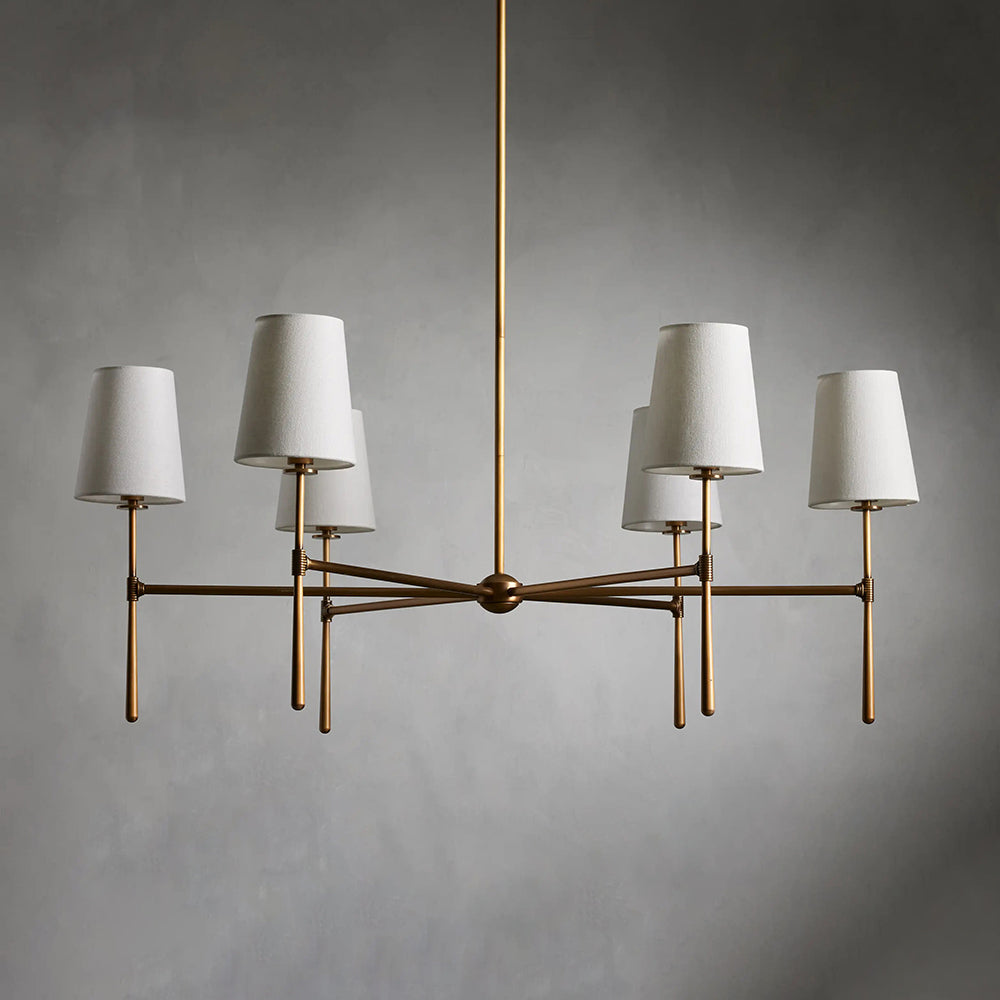 Valea ljuskronhuvud 4/6 - avsmalnande pendellampa i midcentury-stil