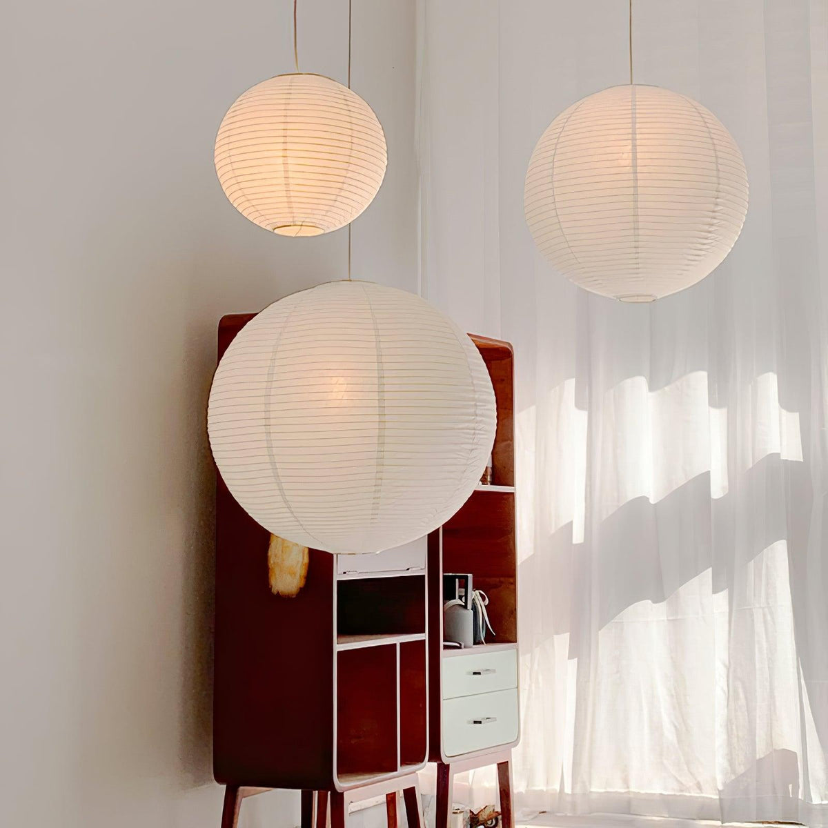 Japanese Handcrafted Washi Paper A Pendant Lamp