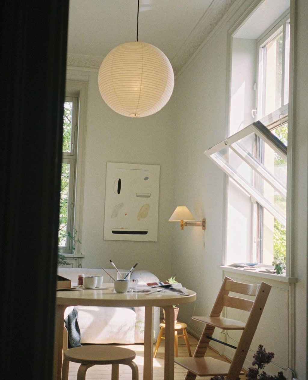 Japanese Handcrafted Washi Paper A Pendant Lamp