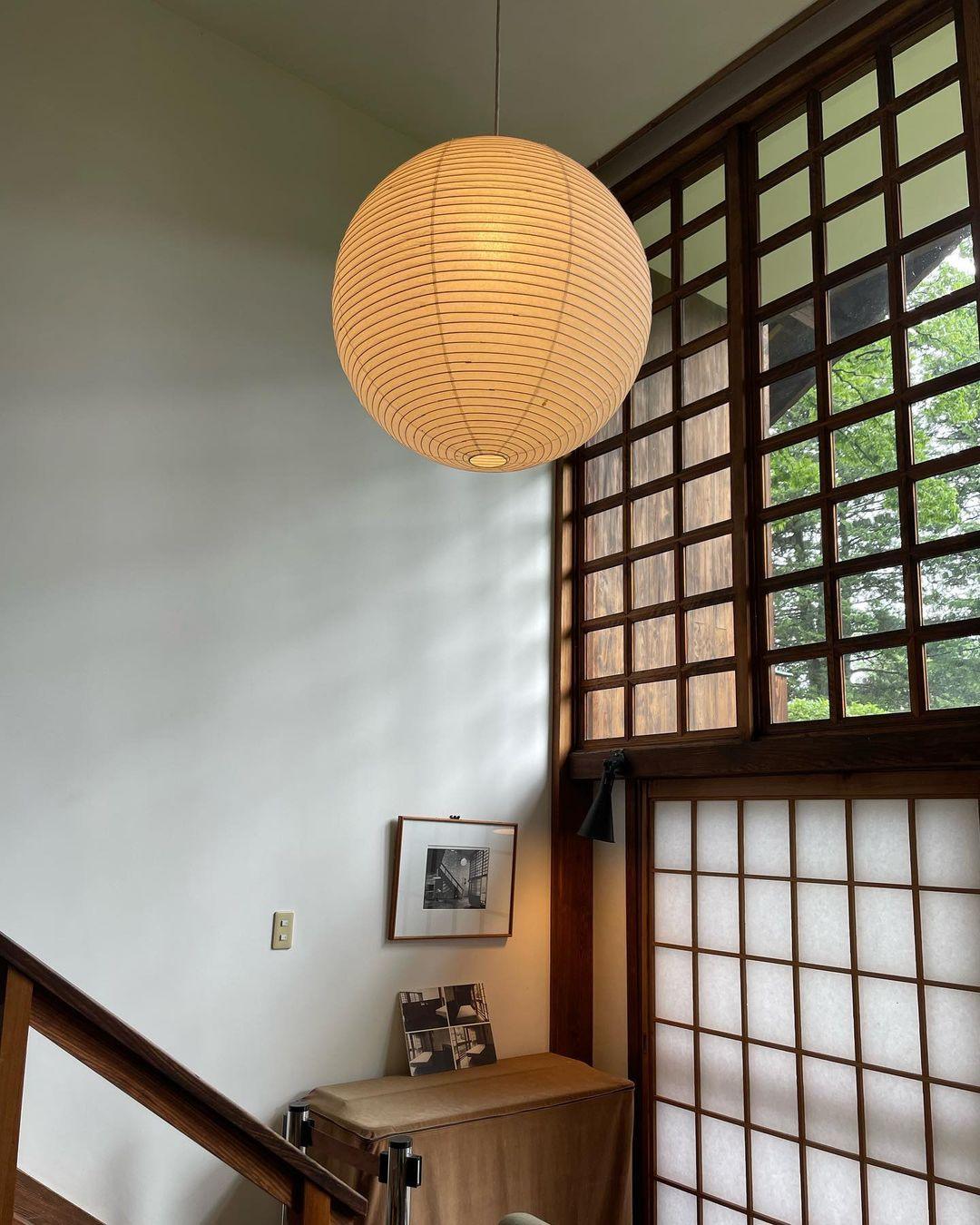 Japanese Handcrafted Washi Paper A Pendant Lamp