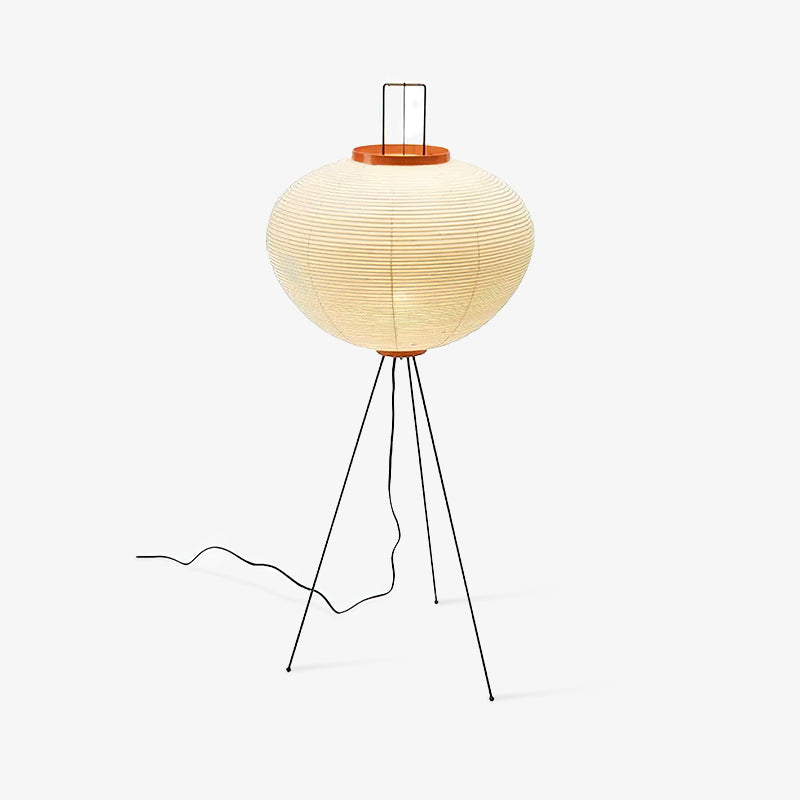 Traditionel gulvlampe i rispapir