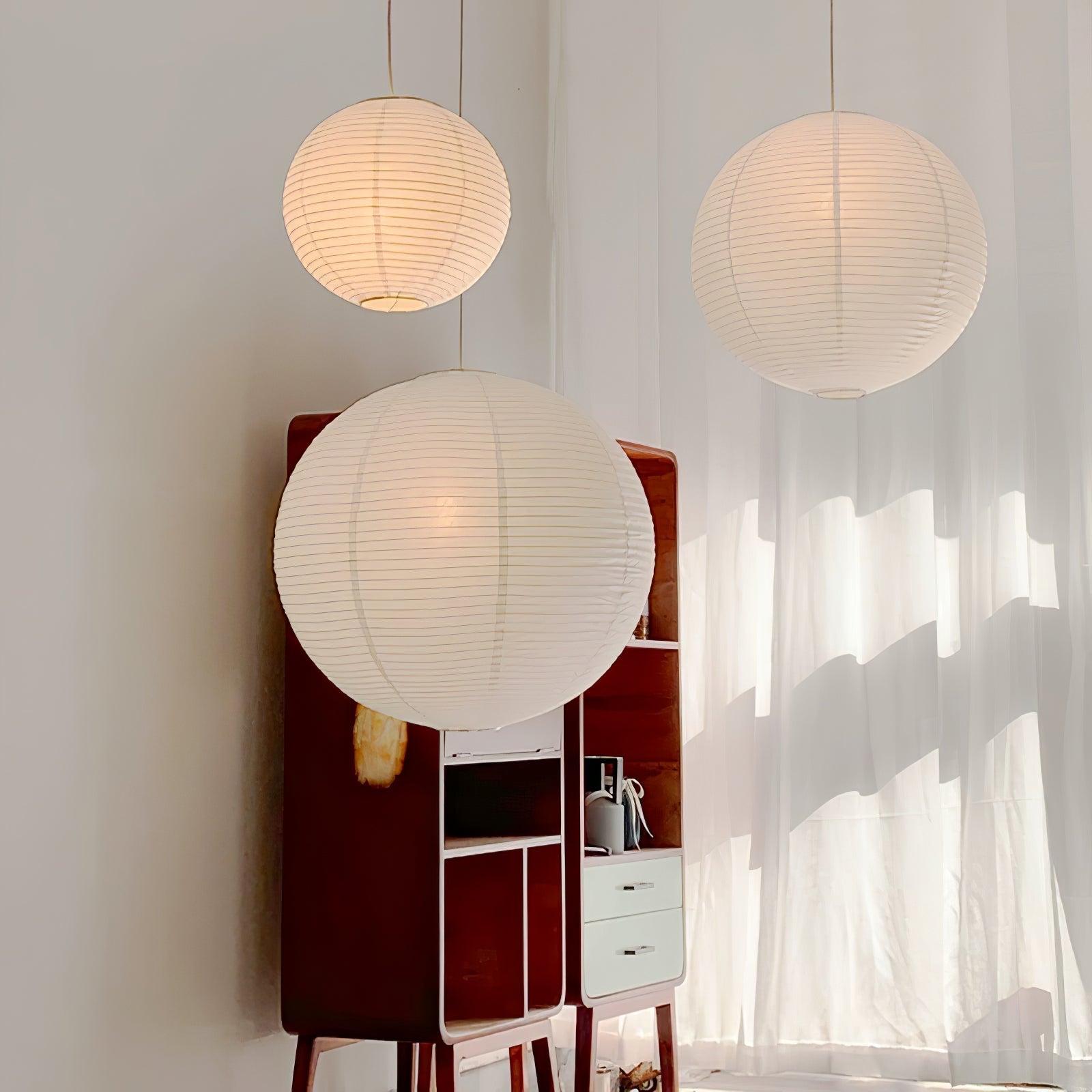 Japanese Handcrafted Washi Paper A Pendant Lamp