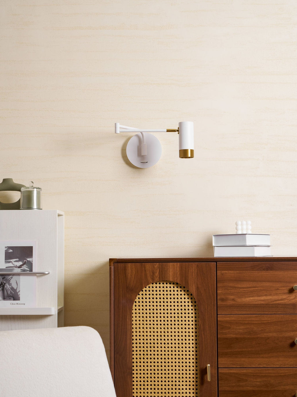 Ridge Arm Wall Lamp — Adjustable Swing Arm, Pivoting Shade