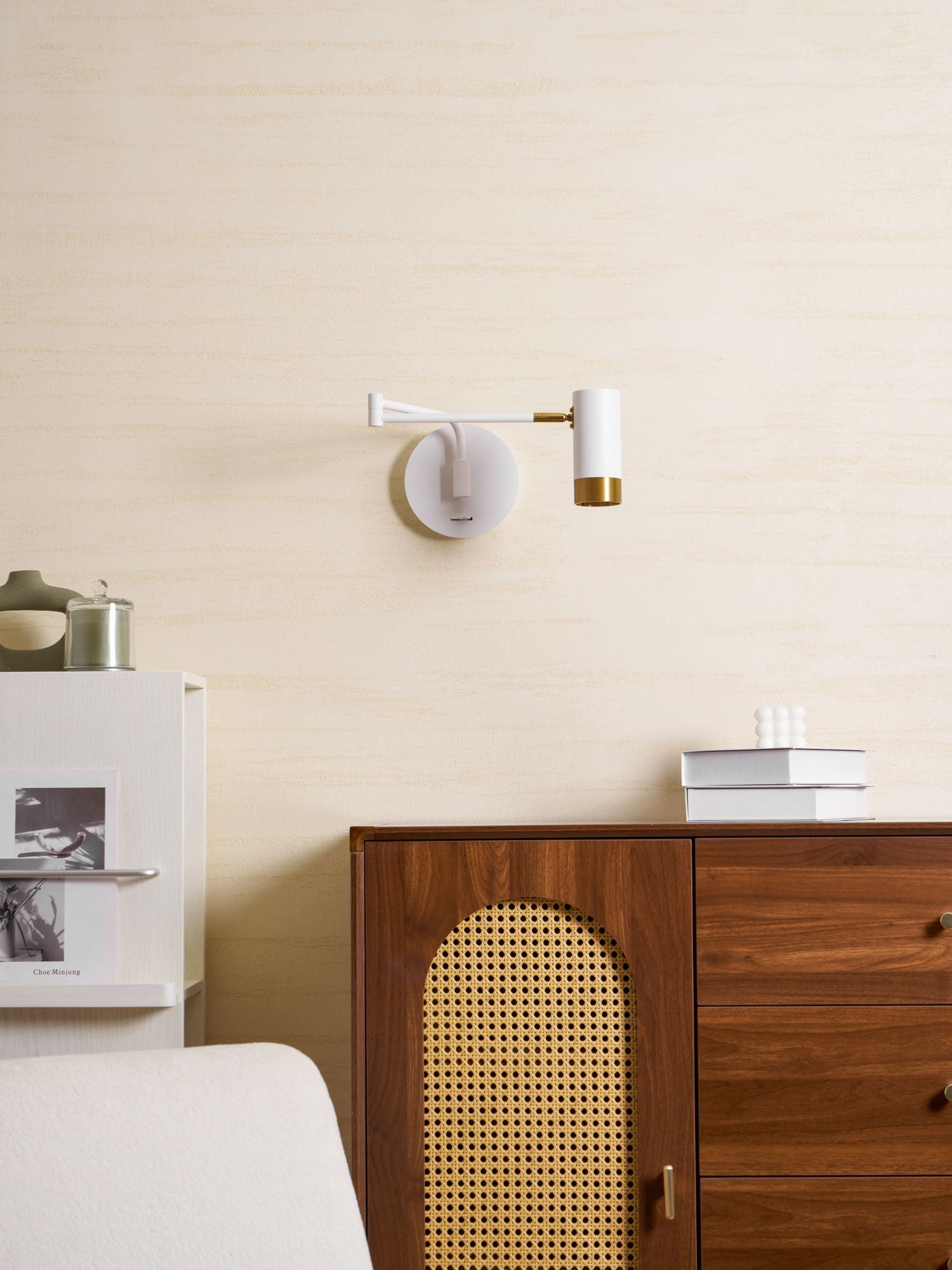 Ridge Arm Wall Lamp — Adjustable Swing Arm, Pivoting Shade