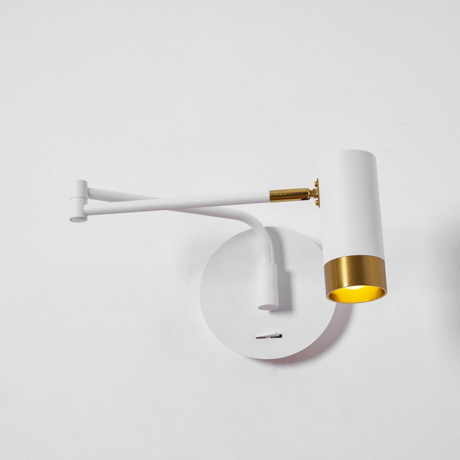 Ridge Arm Wall Lamp — Adjustable Swing Arm, Pivoting Shade