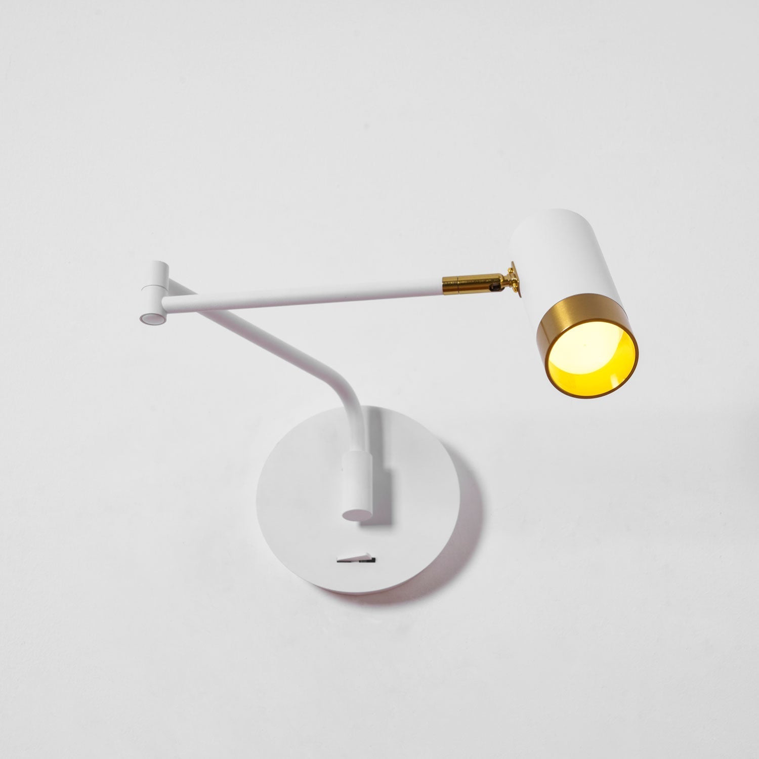 Ridge Arm Wall Lamp — Adjustable Swing Arm, Pivoting Shade