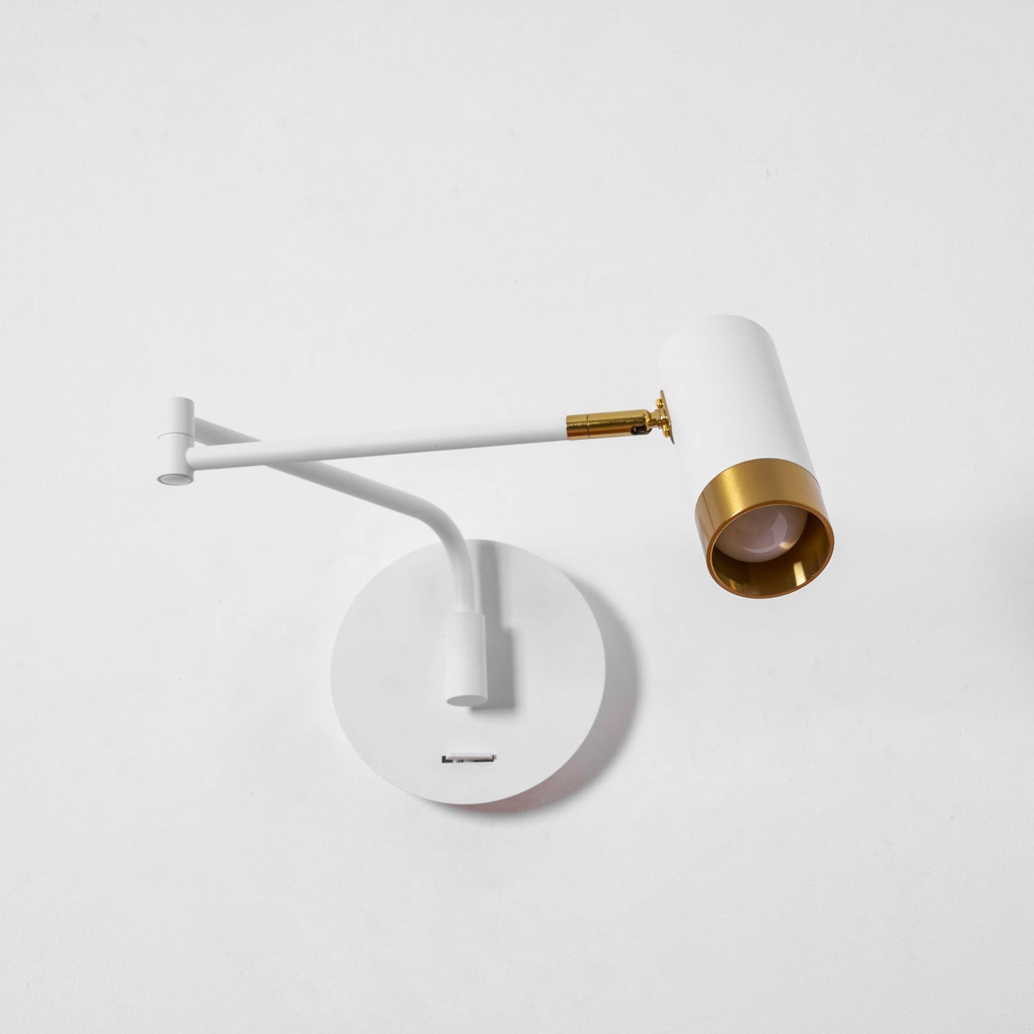 Ridge Arm Wall Lamp — Adjustable Swing Arm, Pivoting Shade