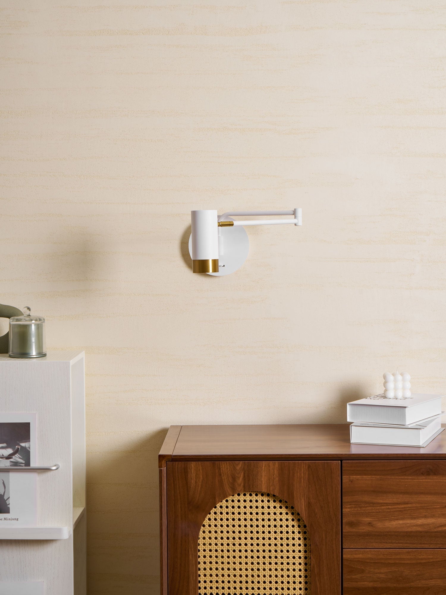 Ridge Arm Wall Lamp — Adjustable Swing Arm, Pivoting Shade