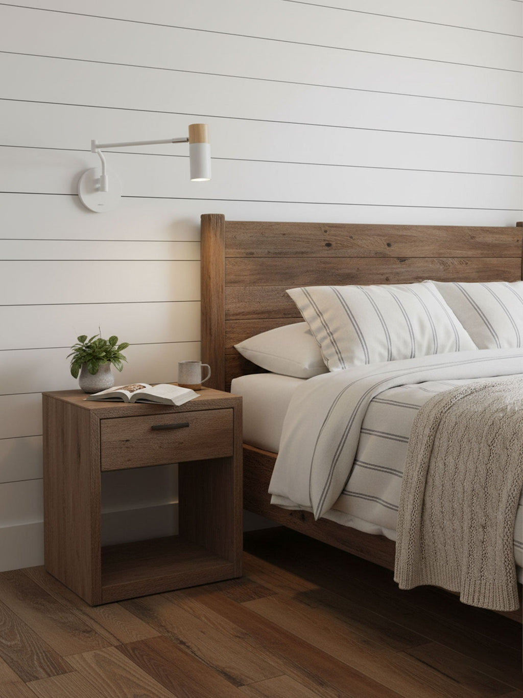 Ridge Arm Wall Lamp — Adjustable Swing Arm, Pivoting Shade