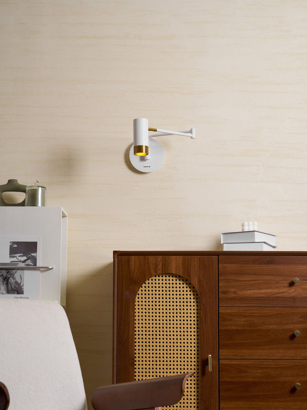 Ridge Arm Wall Lamp — Adjustable Swing Arm, Pivoting Shade