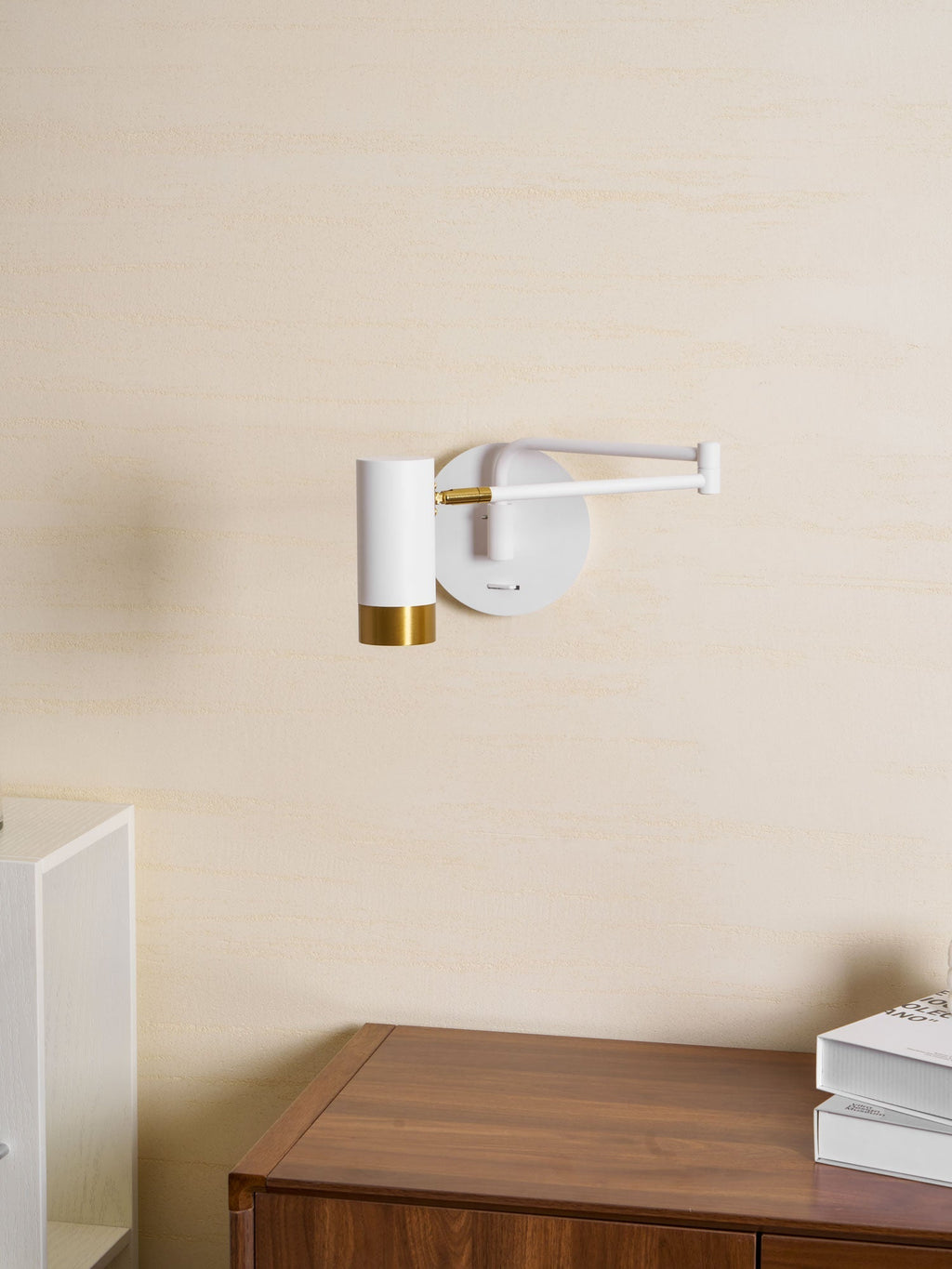 Ridge Arm Wall Lamp — Adjustable Swing Arm, Pivoting Shade