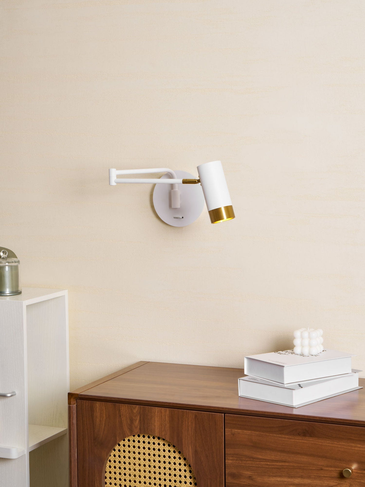 Ridge Arm Wall Lamp — Adjustable Swing Arm, Pivoting Shade