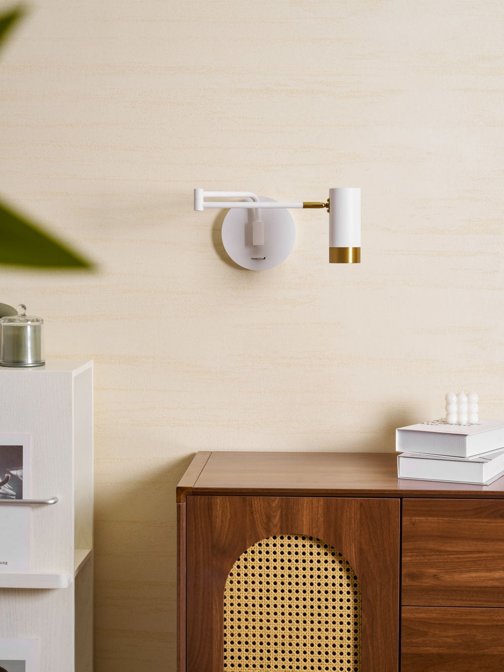 Ridge Arm Wall Lamp — Adjustable Swing Arm, Pivoting Shade