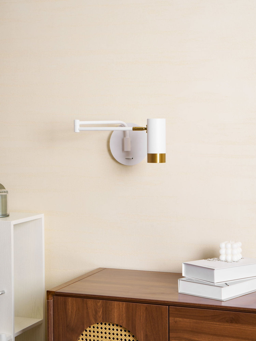 Ridge Arm Wall Lamp — Adjustable Swing Arm, Pivoting Shade