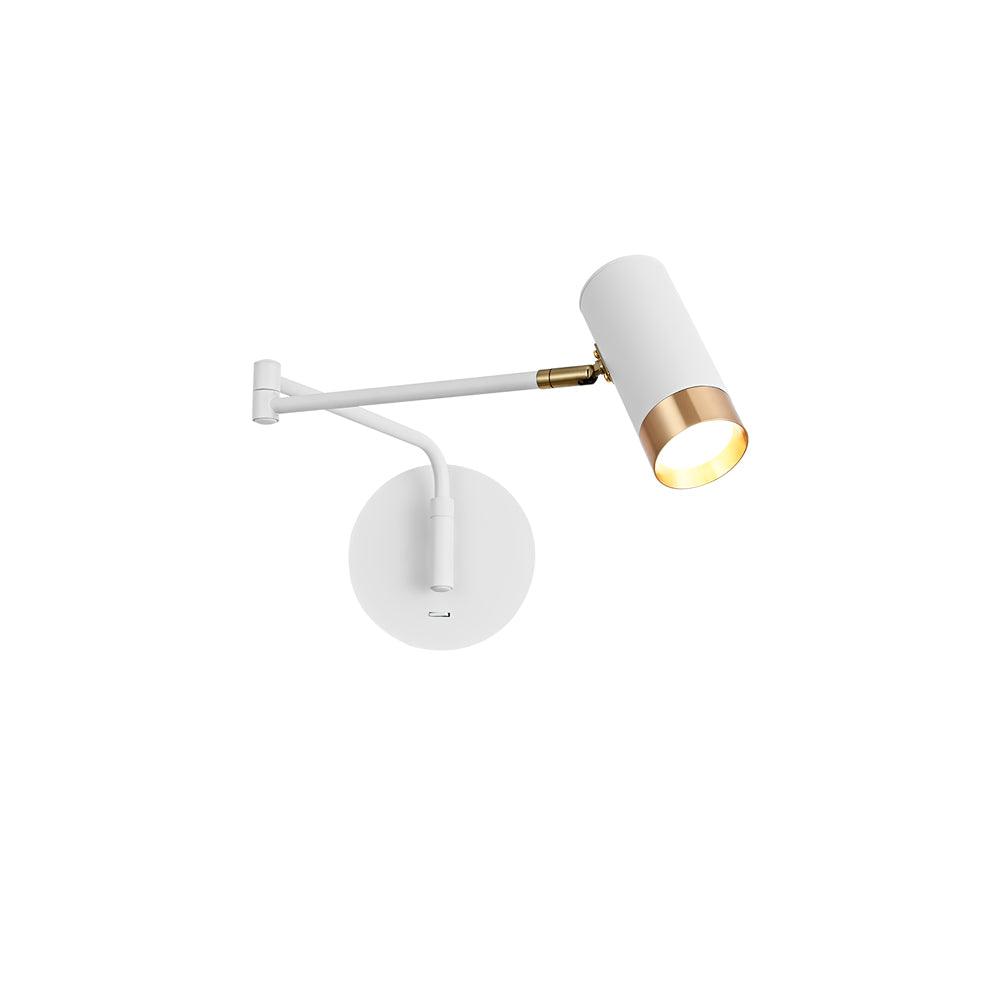 Ridge Arm Wall Lamp — Adjustable Swing Arm, Pivoting Shade