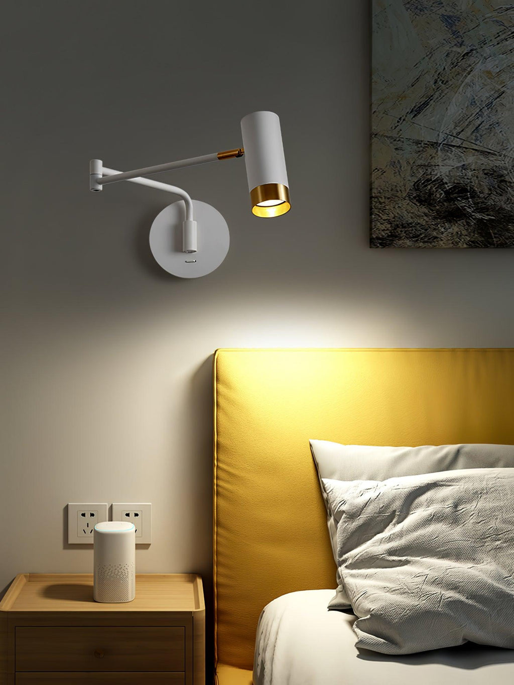 Ridge Arm Wall Lamp — Adjustable Swing Arm, Pivoting Shade