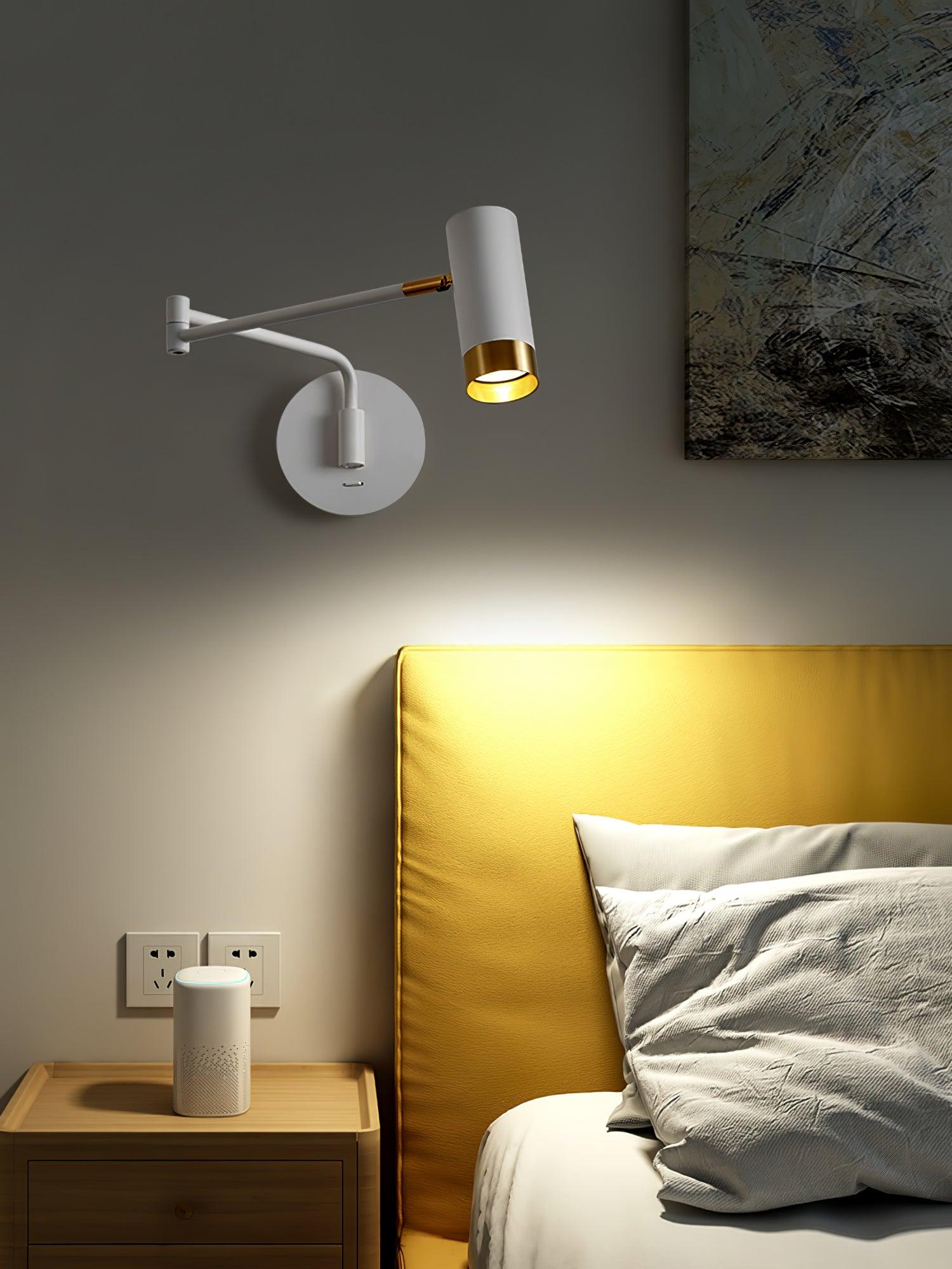 Ridge Arm Wall Lamp — Adjustable Swing Arm, Pivoting Shade
