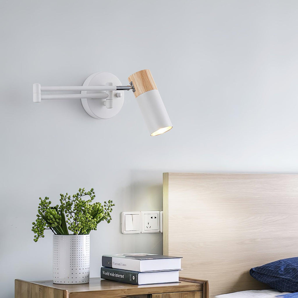 Ridge Arm Wall Lamp — Adjustable Swing Arm, Pivoting Shade