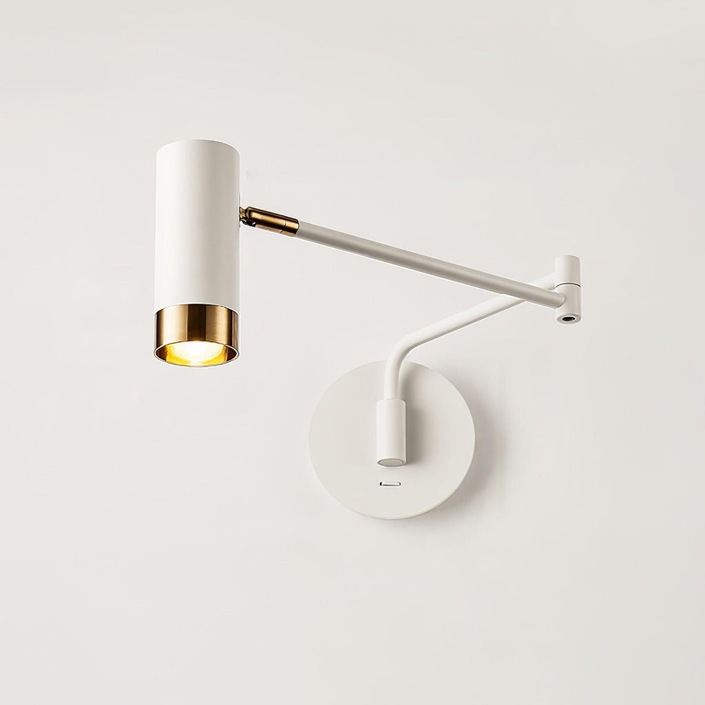 Ridge Arm Wall Lamp — Adjustable Swing Arm, Pivoting Shade