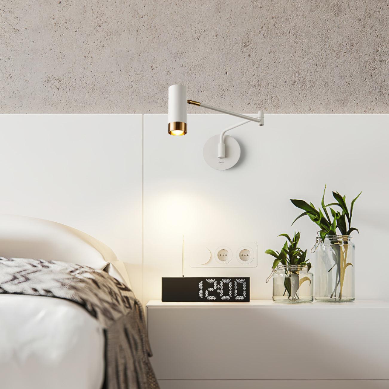 Ridge Arm Wall Lamp — Adjustable Swing Arm, Pivoting Shade