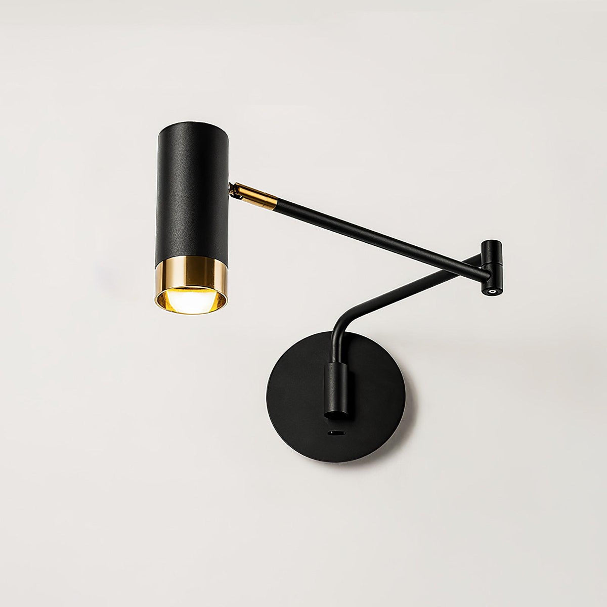 Ridge Arm Wall Lamp — Adjustable Swing Arm, Pivoting Shade