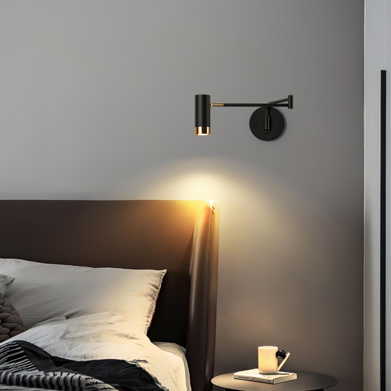 Ridge Arm Wall Lamp — Adjustable Swing Arm, Pivoting Shade