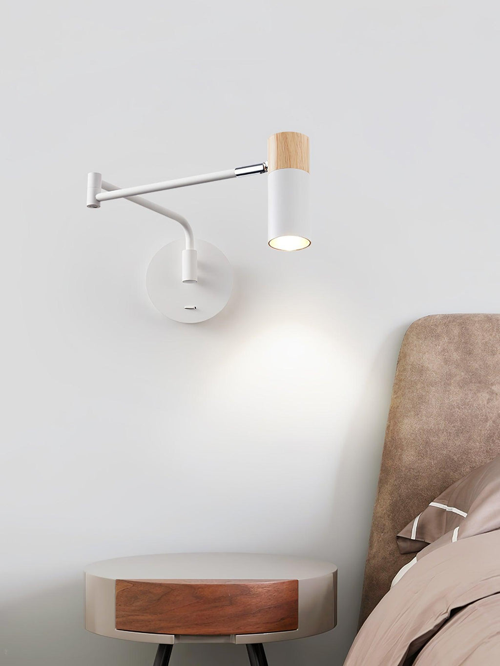 Ridge Arm Wall Lamp — Adjustable Swing Arm, Pivoting Shade