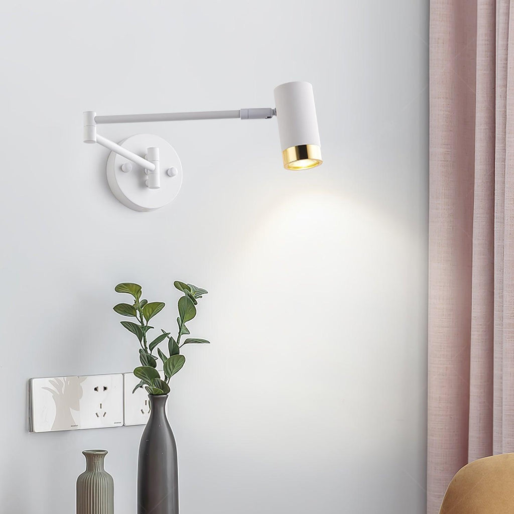 Ridge Arm Wall Lamp — Adjustable Swing Arm, Pivoting Shade